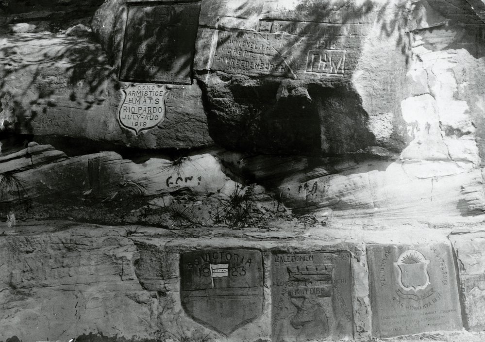 Carvings at North Head Quarantine Station