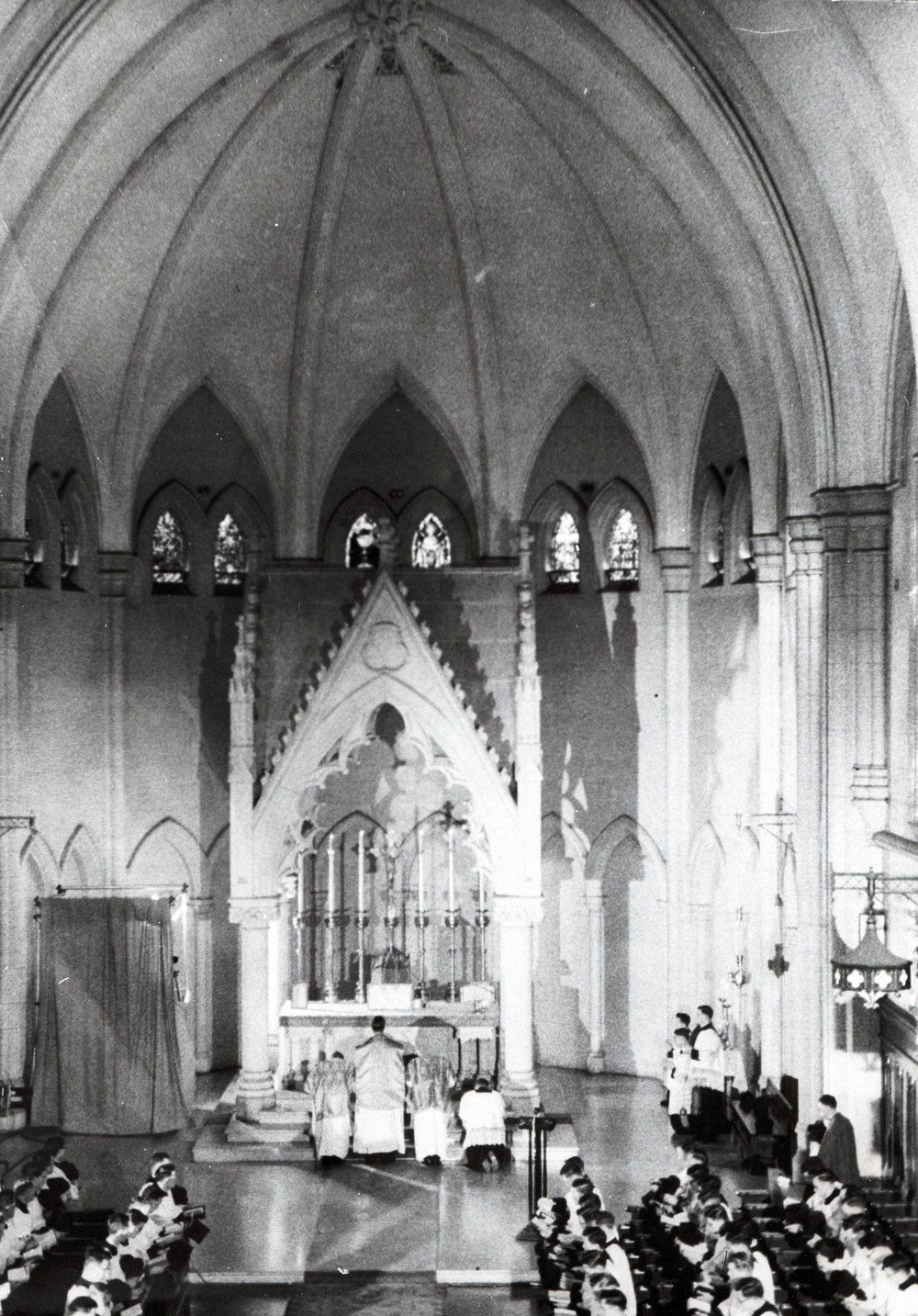 First televised mass, Cerretti Chapel, St Patrick's College
