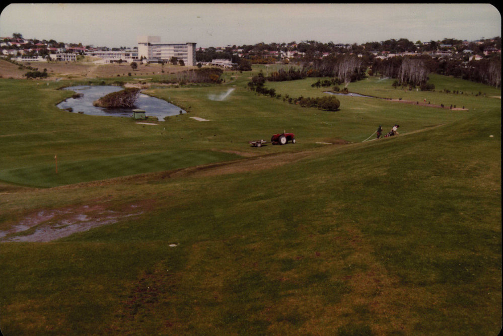 Mona Vale Golf course with Mona Vale hospital in background
