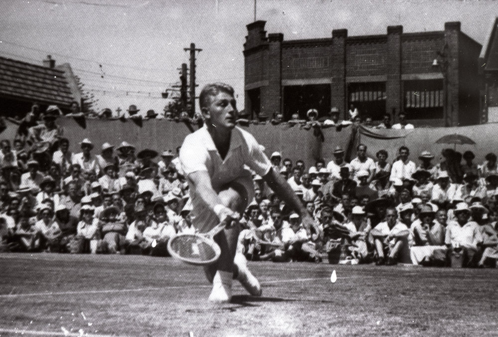 Lew Hoad at Manly Lawn Tennis Club