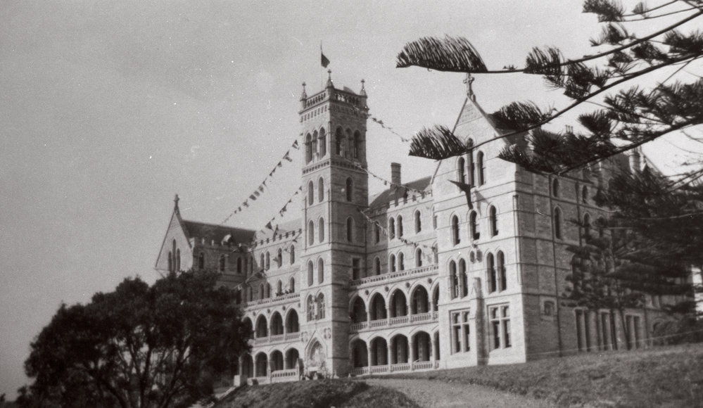 St Patrick's College, Manly, bedecked with bunting