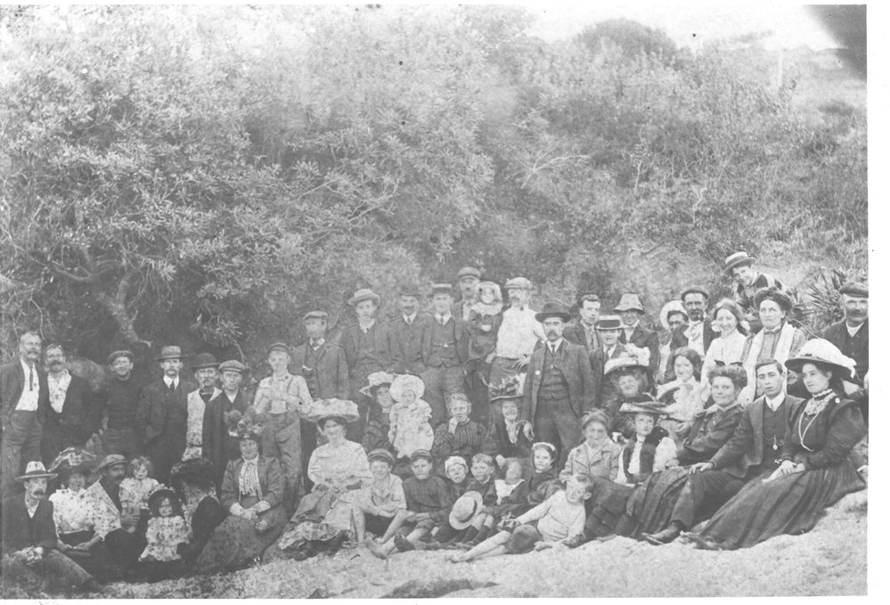 Members of the Curl Curl Surf Brigade 1908 at South Curl Curl