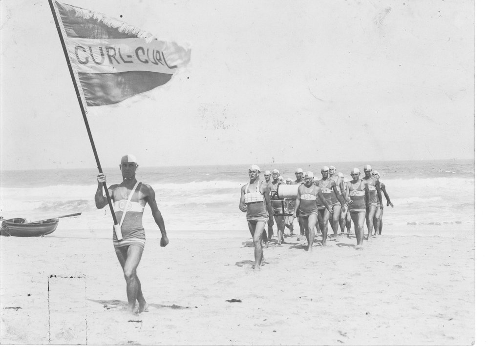 South Curl Curl's First Surf Carnival March Past Team