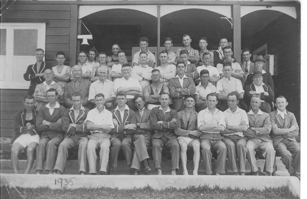 Members of the South Curl Curl Surf Life Saving Club, 1935