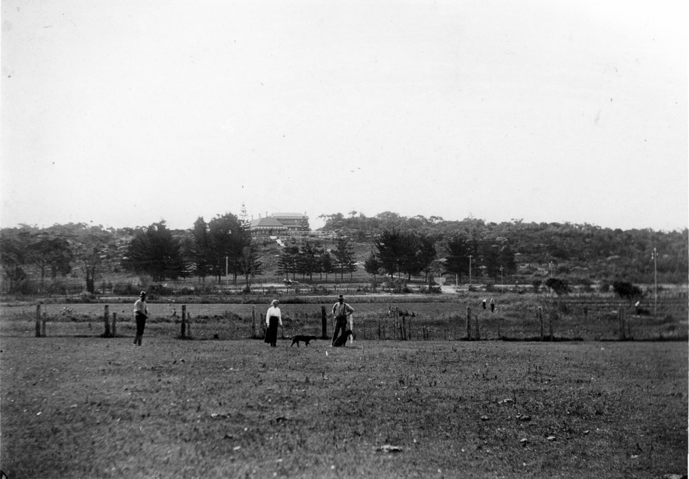 Charles Hayman and daughter at Salvation Army Farm, Dee Why