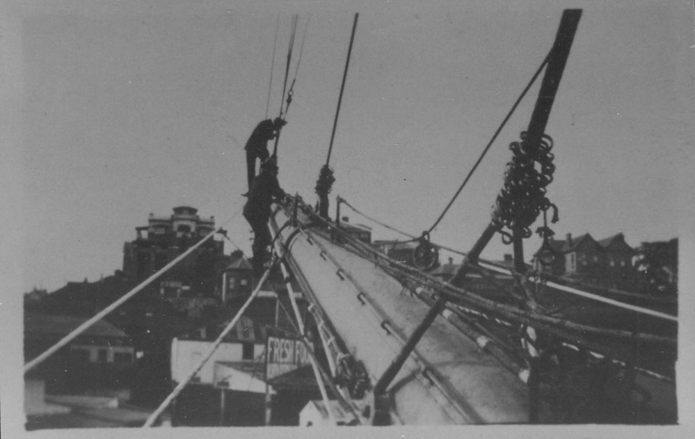 Two Men Working on the Bowsprit, Hawkesbury River