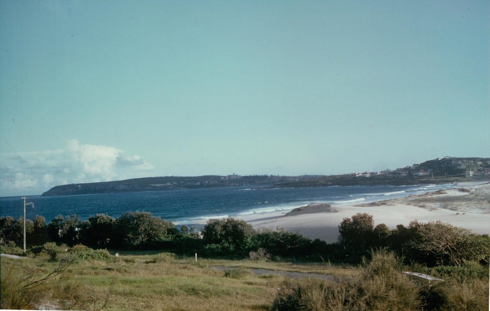 Curl Curl Beach and Lagoon taken from Molong Street, North Curl Curl.