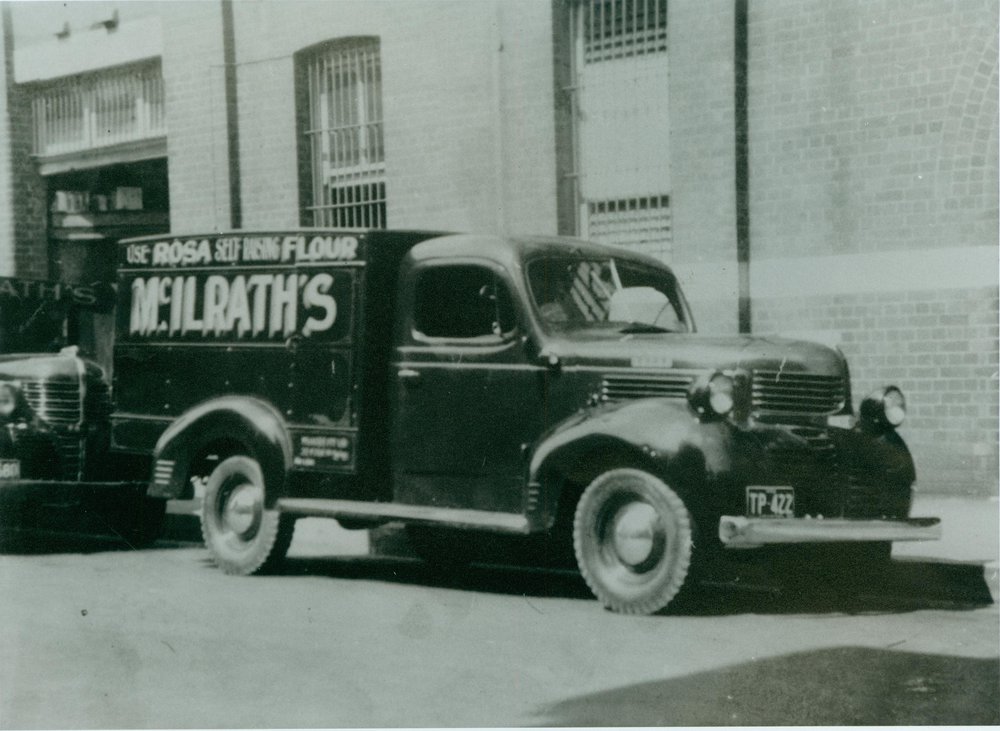 Mcilrath's shop, Manly, delivery vans