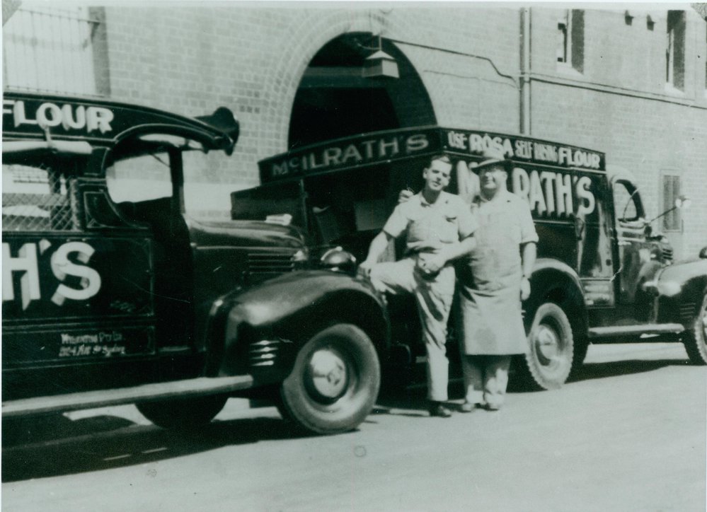 Mcilrath's delivery vans and drivers