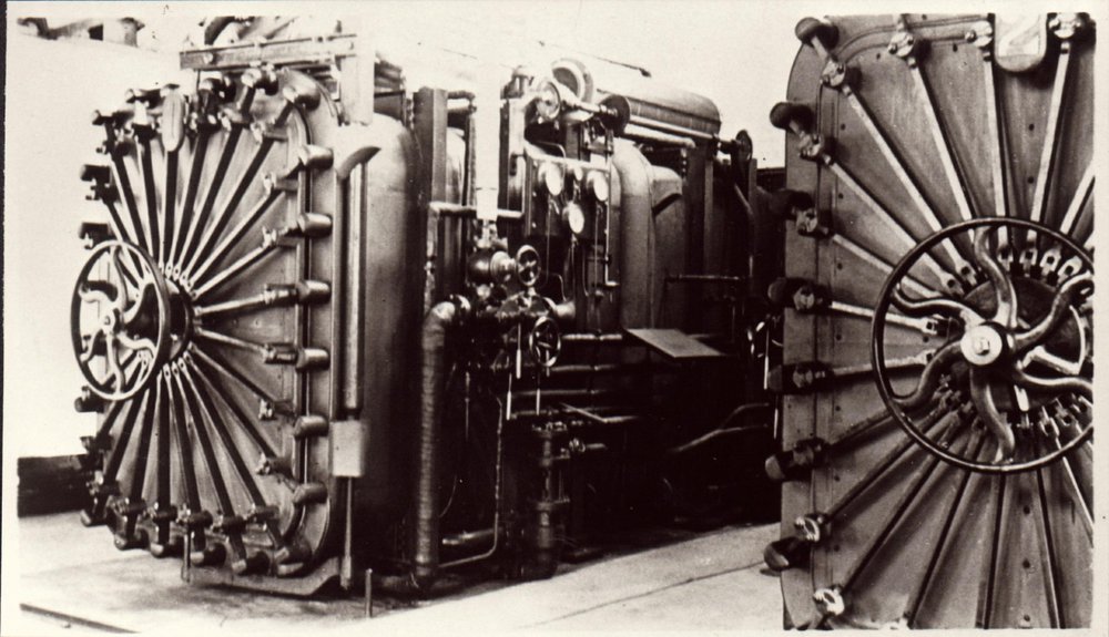 Fumigators at the Quarantine Station, c 1930