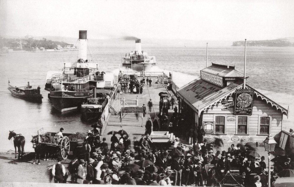 Paddle Steamer Ferry 'Fairlight' at Manly Wharf, 1887