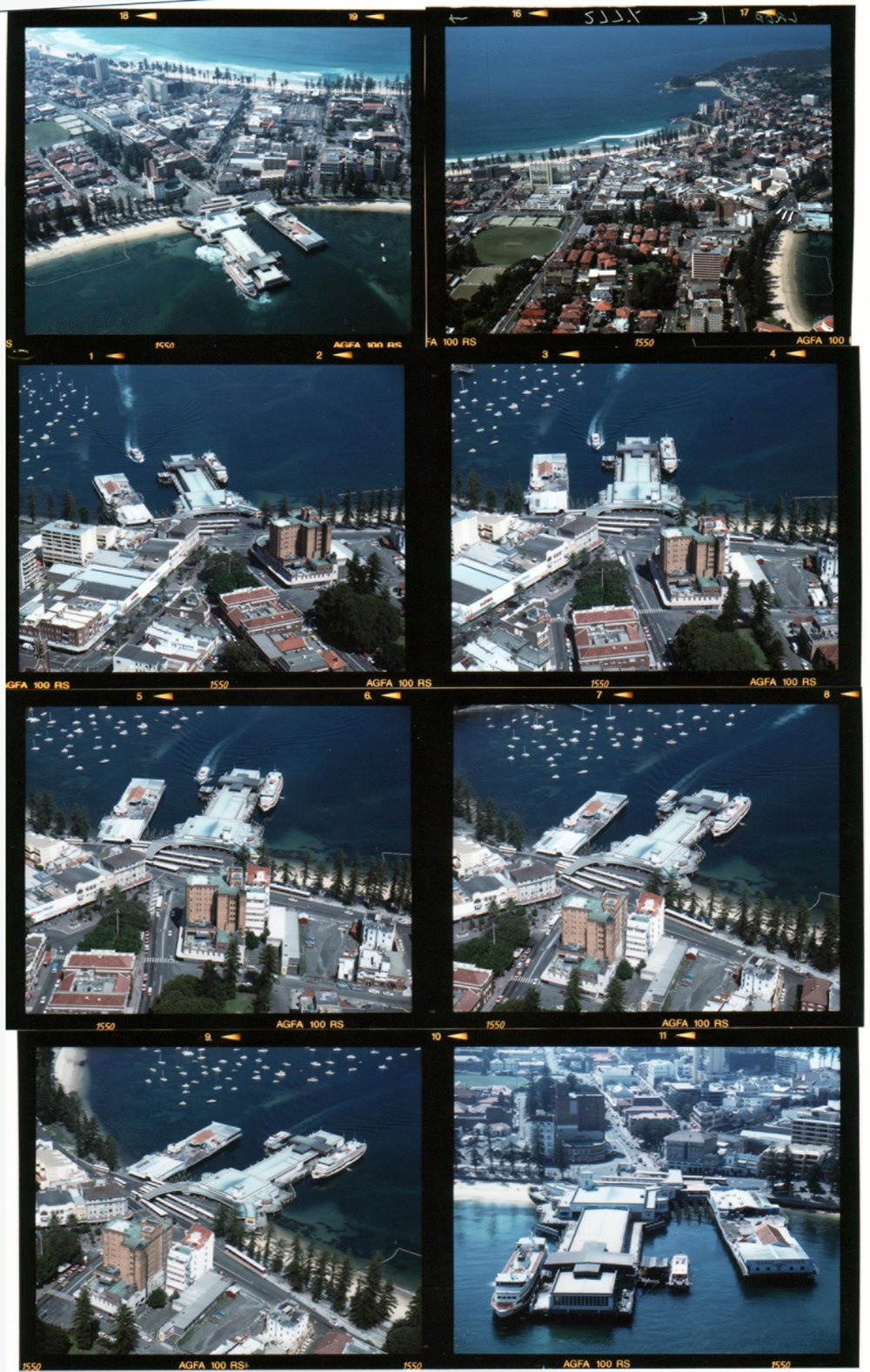 Eight aerial views of Manly, 1989