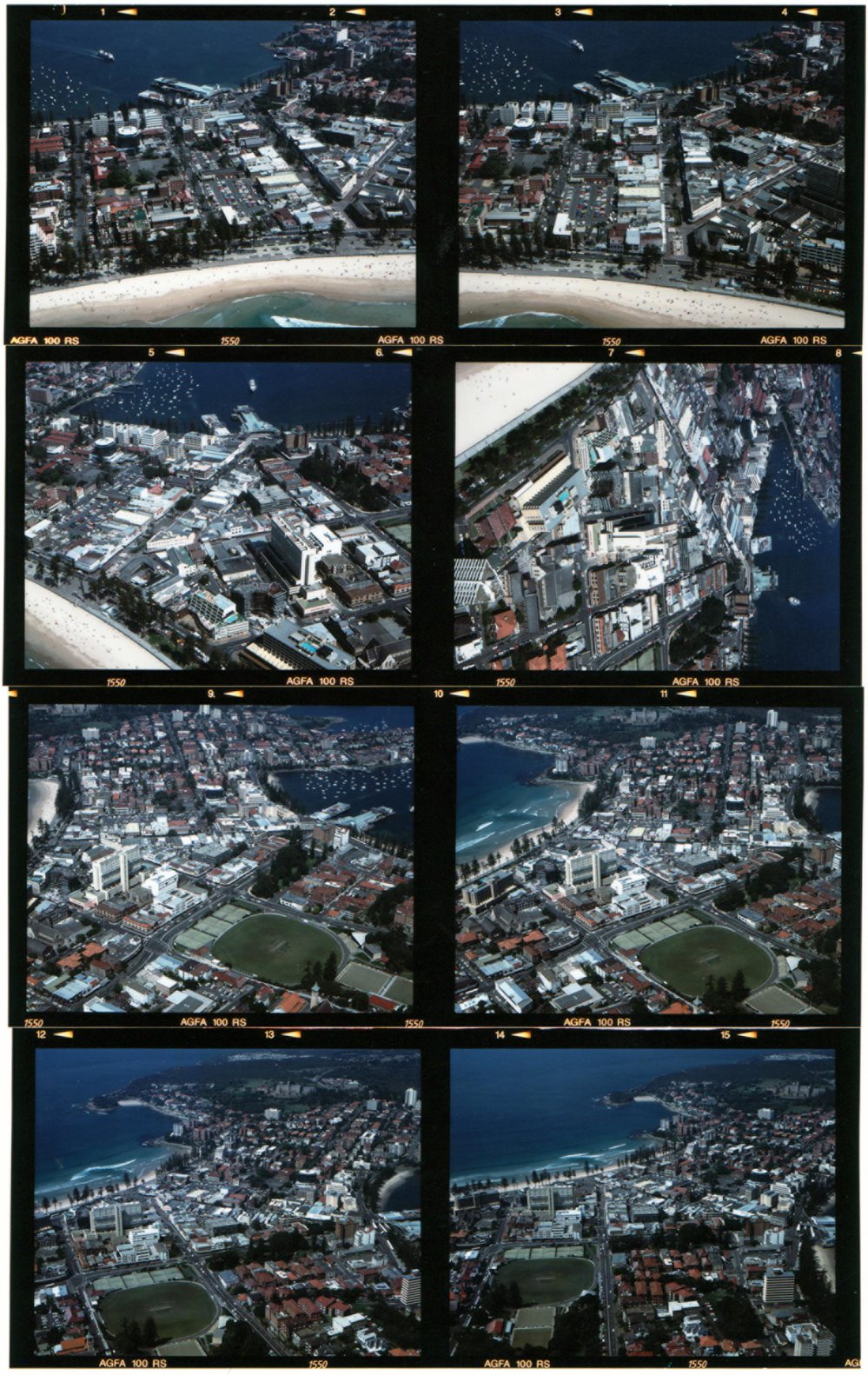 Eight aerial views of Manly, 1989
