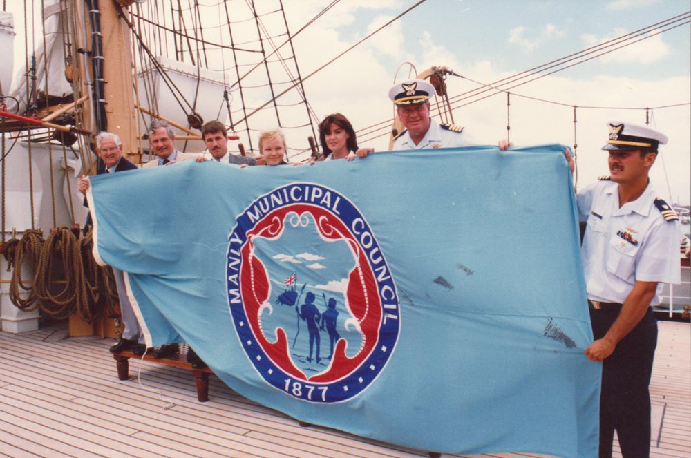 Manly Municipal Council on U.S. Coast Guard Barque "Eagle", Bicentenary
