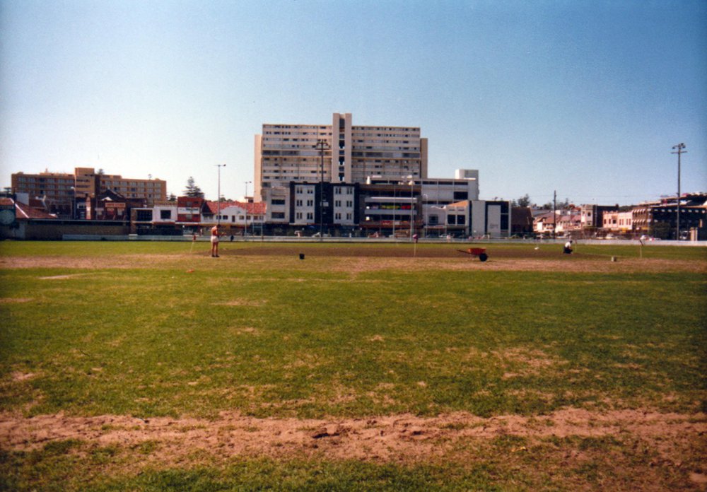 Manly Oval cricket pitch area, 1982