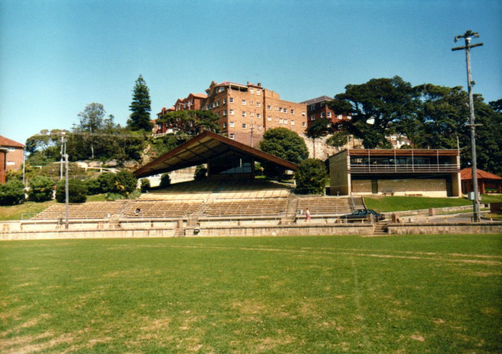 Manly Oval grandstand and amenities building, 1982