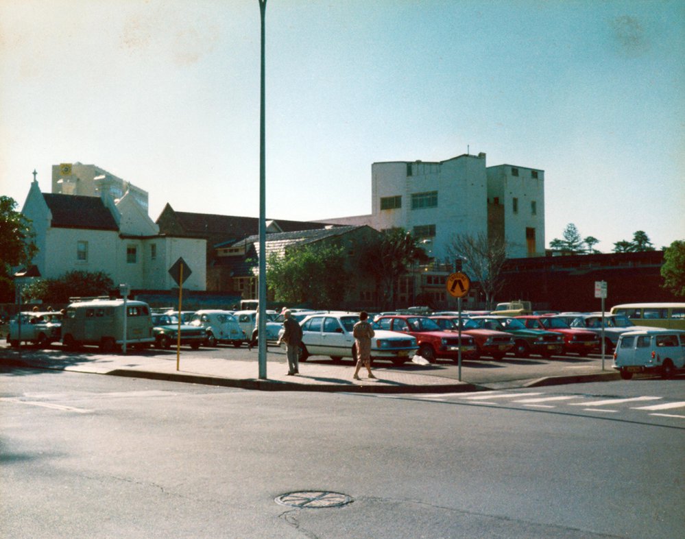 Car park on corner of Darley Road and Wentworth Street, 1970s, Manly