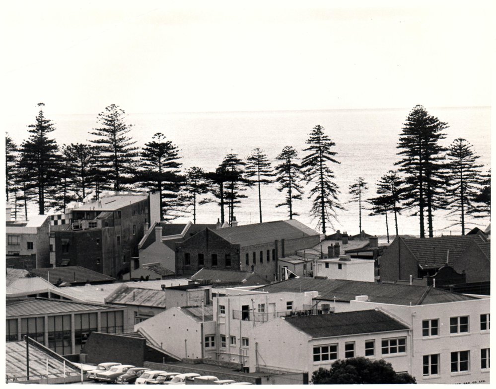Rooftop view across Manly 1970s