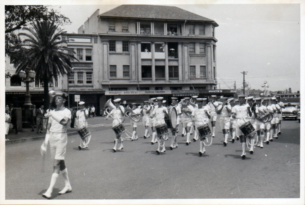 A procession moving along The Corso towards the beach, 1960