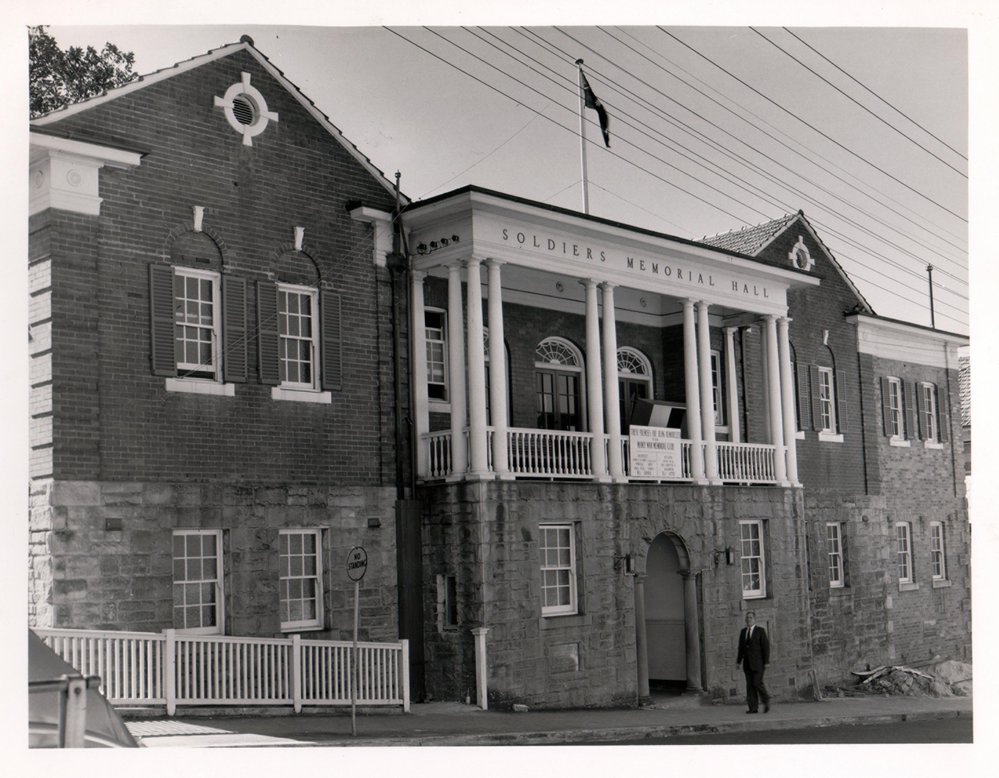 Manly Soldiers Memorial Hall, Raglan Street, Manly, 1957