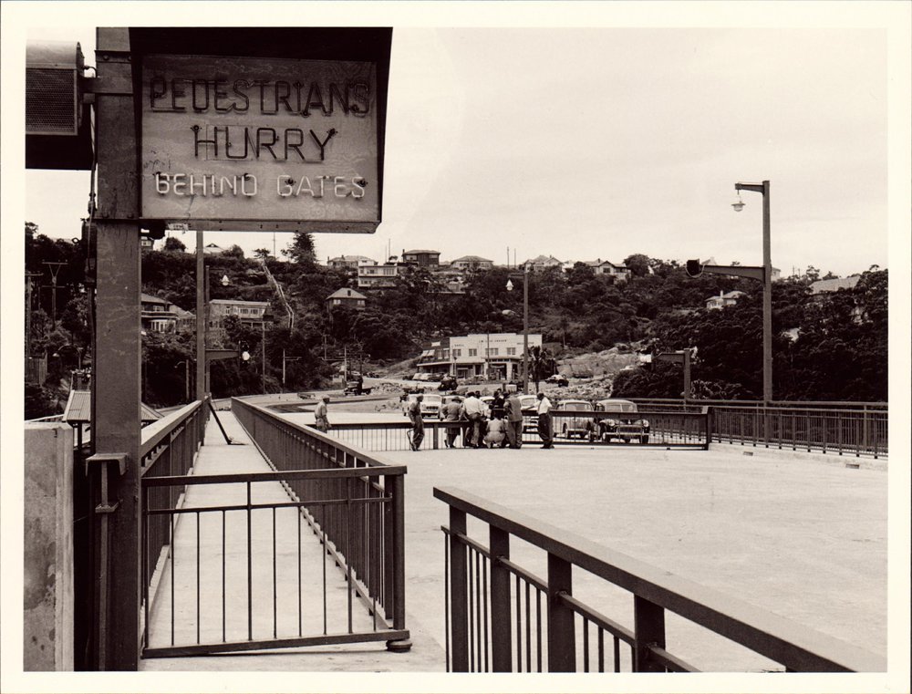 Looking South along Spit Bridge, 1958