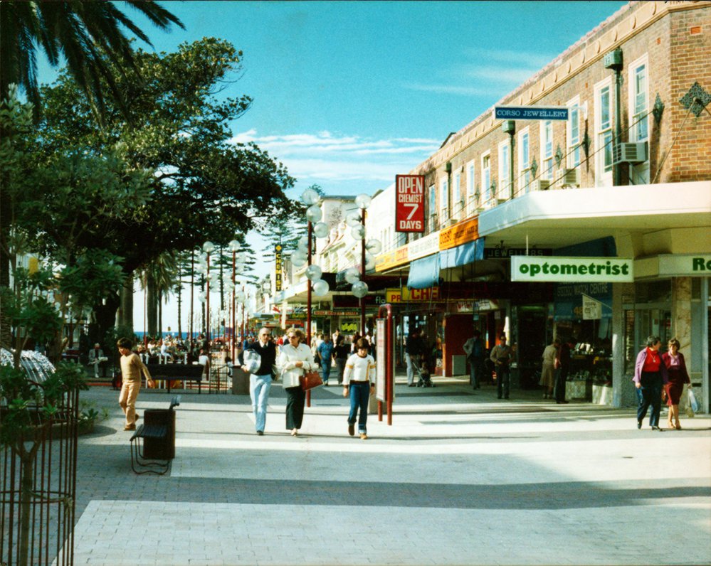 The Corso, Manly 1980s