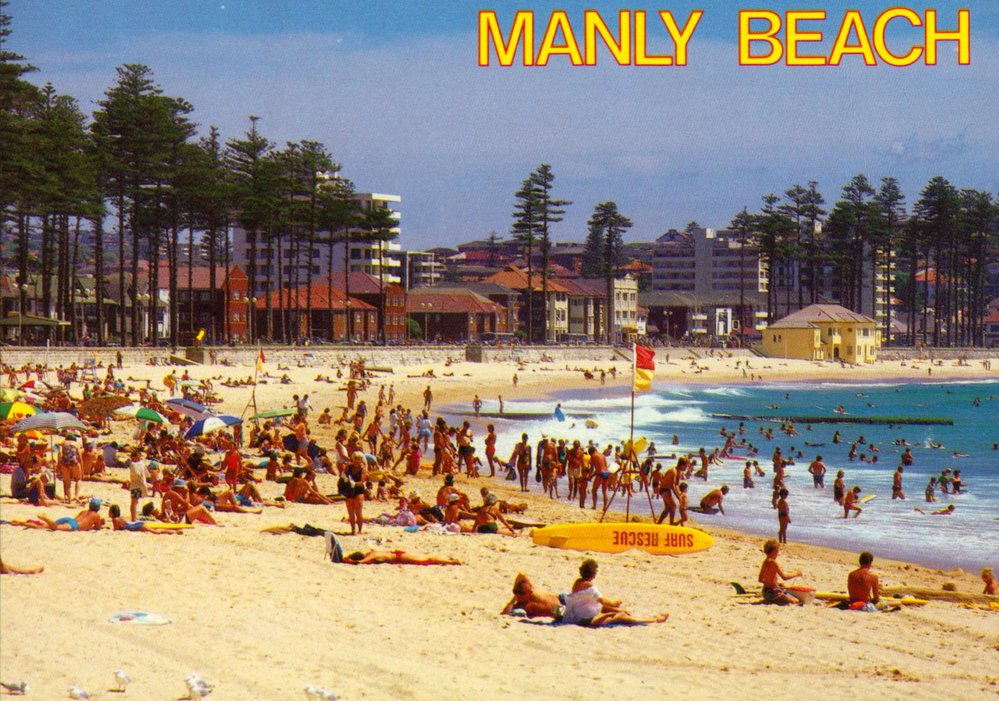 Northern end of Manly Beach, Postcard