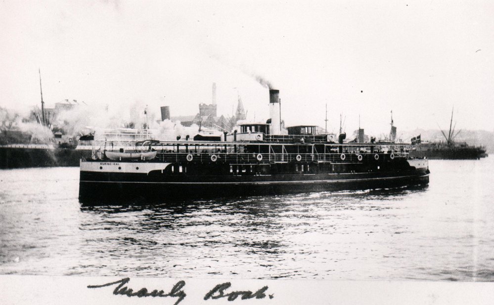Manly ferry Kuring-gai leaving Circular Quay, c 1912