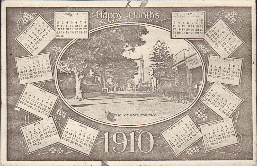 The Corso, Calendar c 1910
