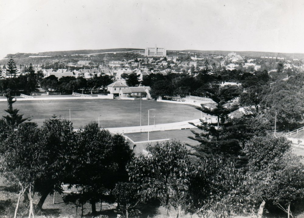 Aerial view of Manly Oval, c 1902