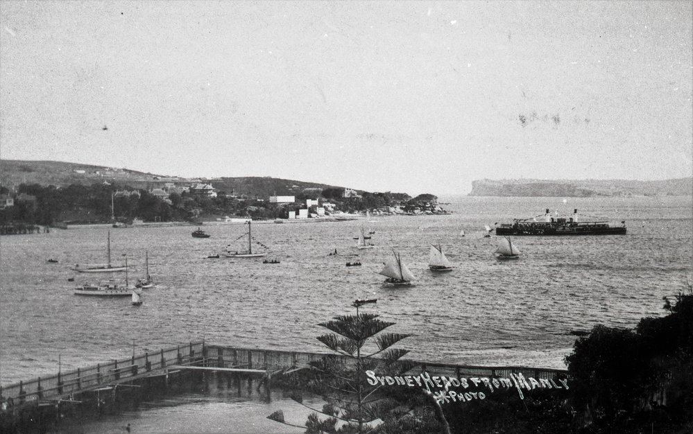 Manly Cove, showing the Ladies Baths in the foreground