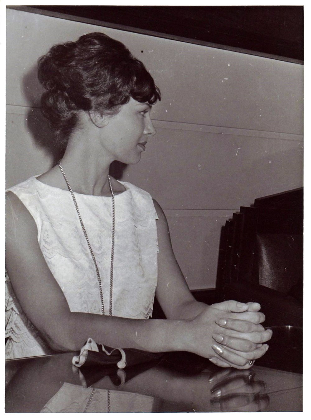 Tania Verstak at council Chambers, 1961