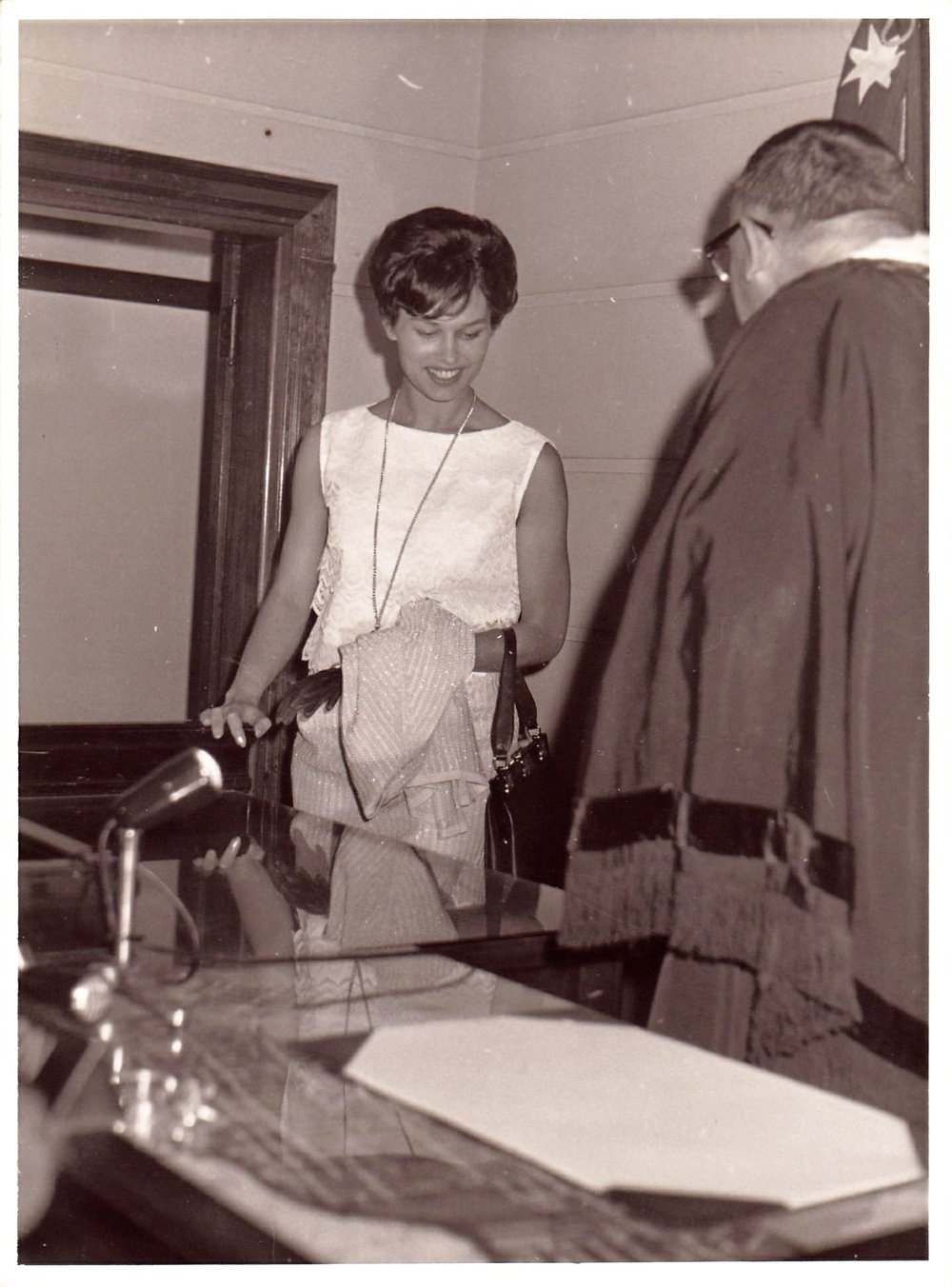 Tania Verstak and J.W.A. Paton at Council Chambers, 1961