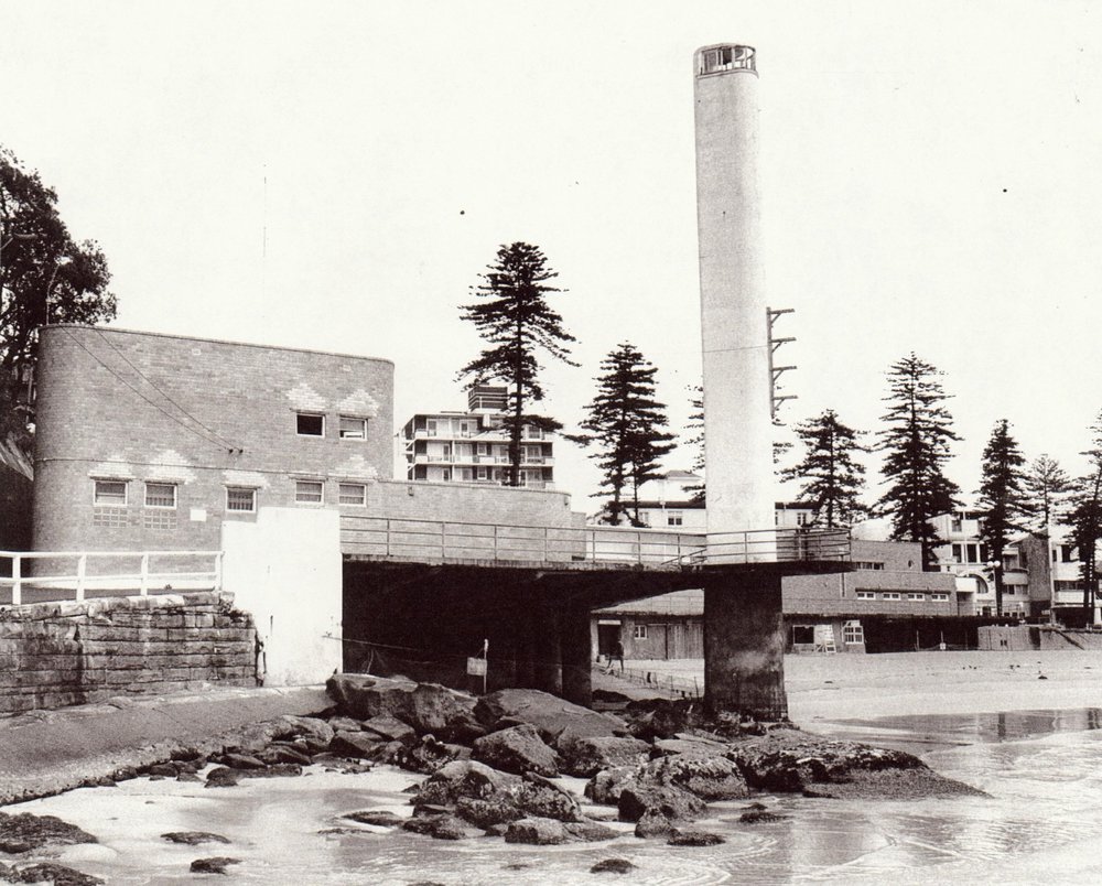 The Shark Tower and Surf Pavilion, South Steyne Beach, 1980