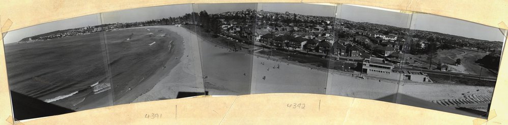 View of Manly from Queenscliff over North Head to Manly Lagoon