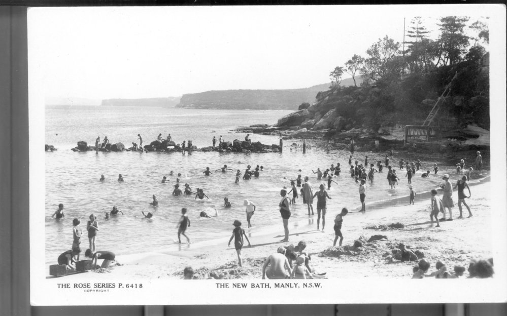 Manly Cove with Rock Pool, Dobroyd Head in distance c 1925