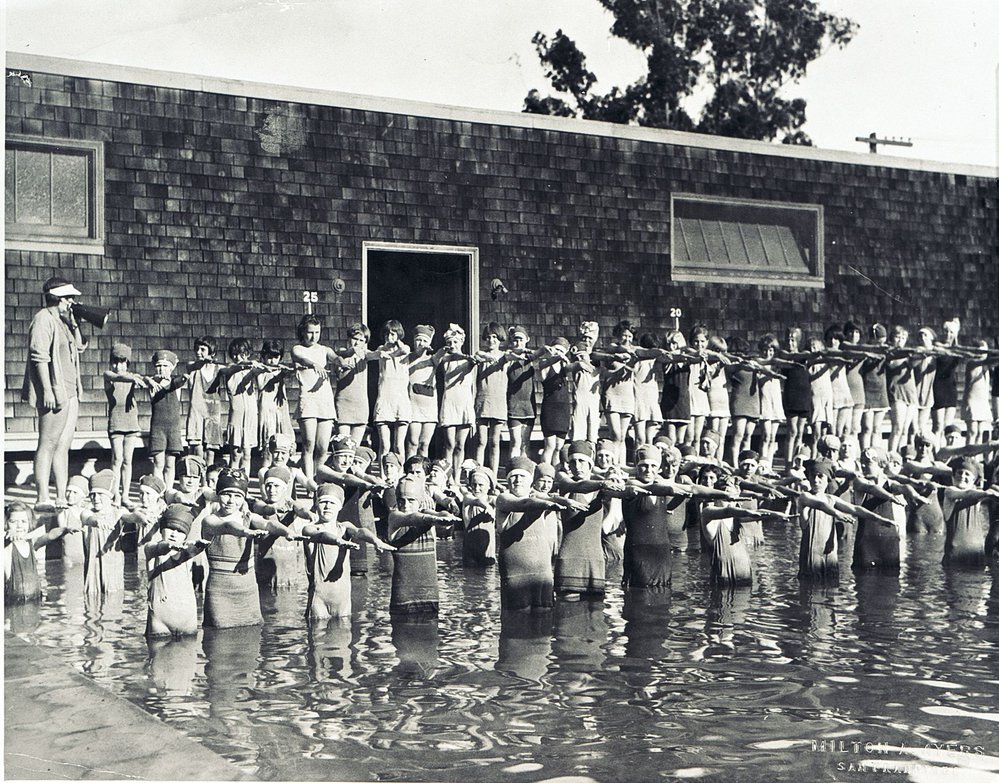 Isabel Letham teaching swimming