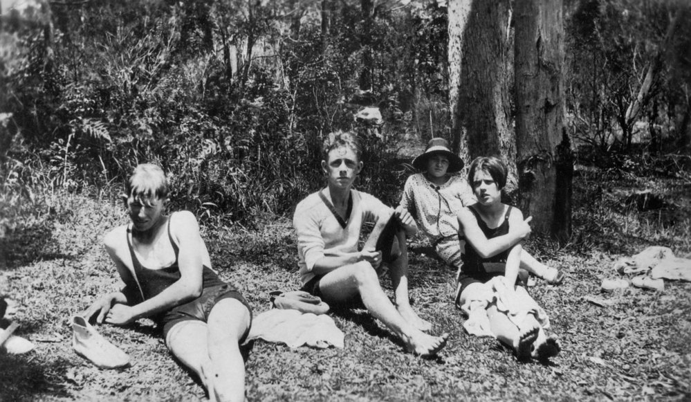 Watts Family Picnic Narrabeen Lagoon, South Creek water hole, 1920s