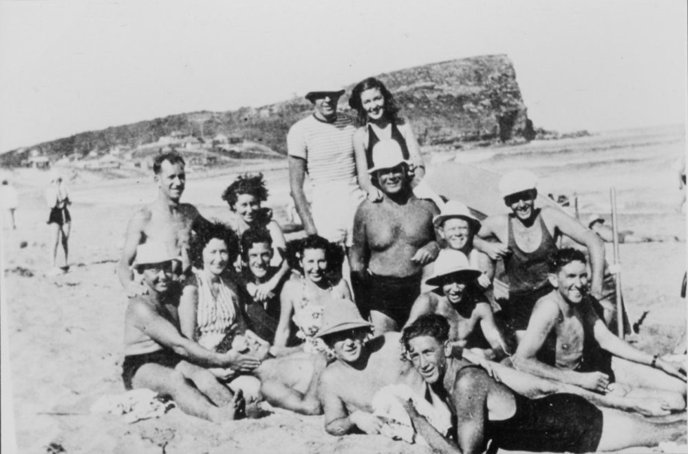 Family picnic at Avalon Beach. 