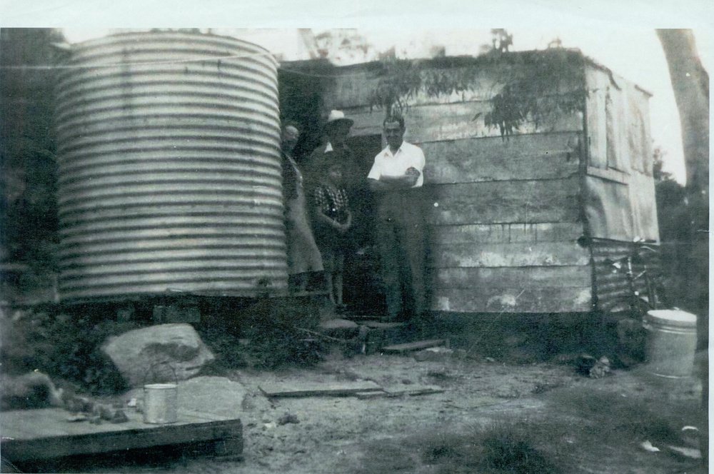 Lindeman Family home made of packing crates