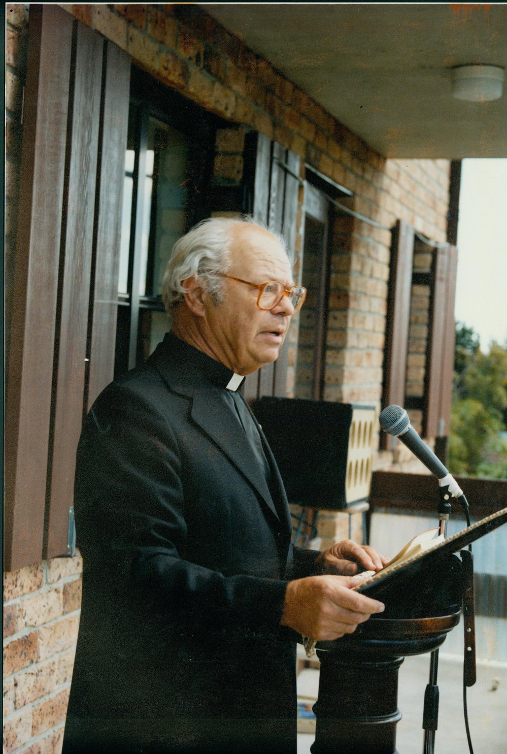 Minister addressing event at Allambie Lutheran Homes