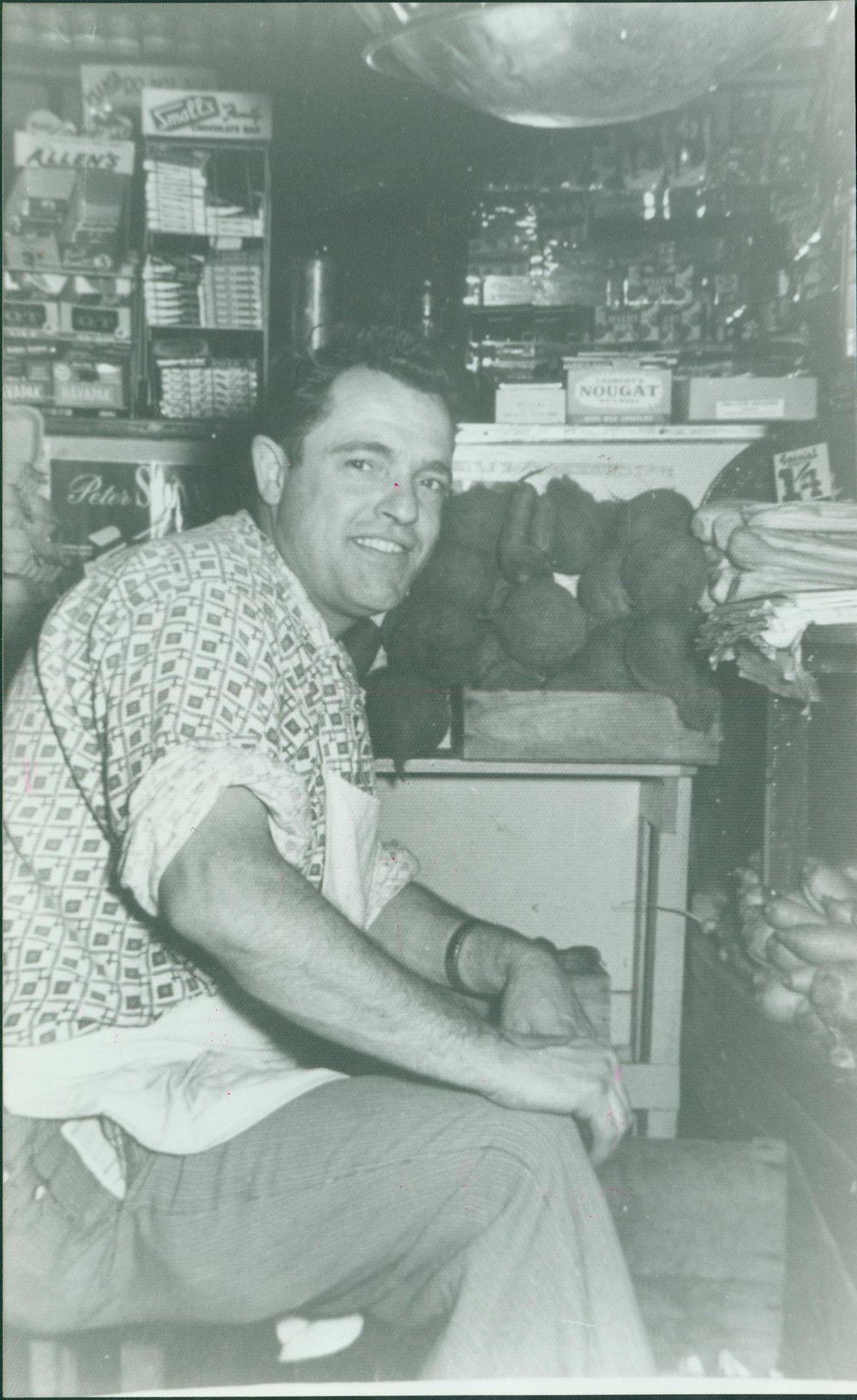 Mr Cortese at his fruit shop in Harbord