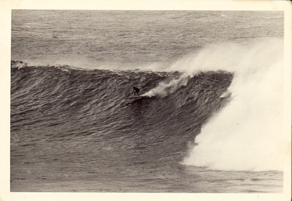 Russ King surfing at Fairy Bower, 1966