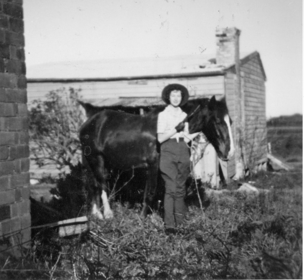 Jean at Abbott Road North Curl Curl with Toby the horse