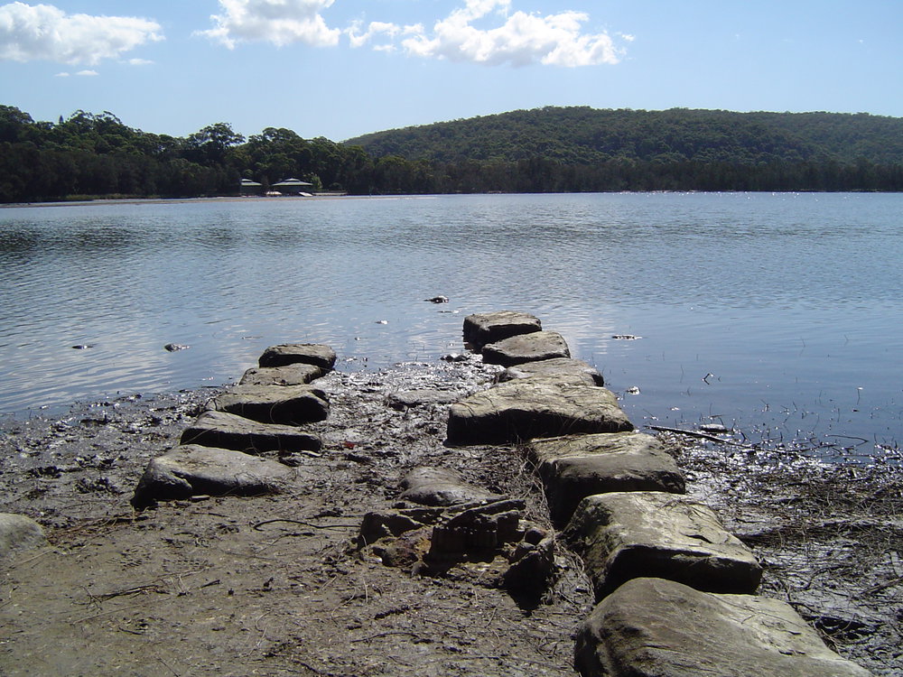 Remnant stone jetty, Narrabeen lagoon