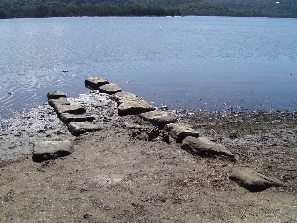 Old Stone Jetty from Wheeler farm, Narrabeen Lagoon