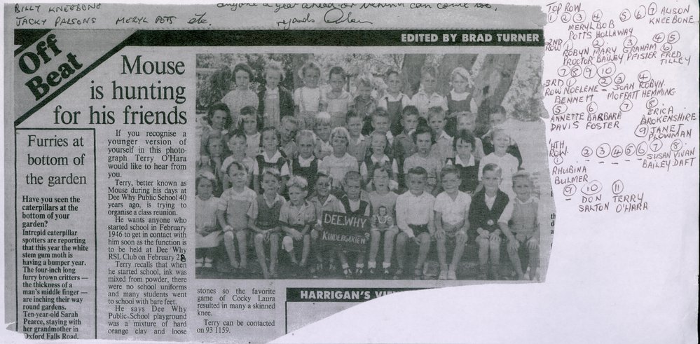 Dee Why Public School Kindergarten 1946