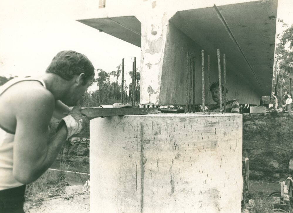 Bridge construction, Warringah Council staff