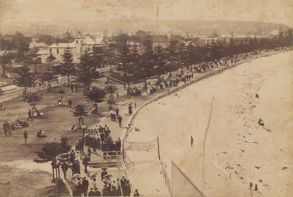 View North along Manly Beach 1900s