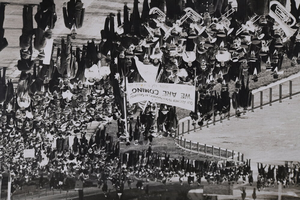 World War I enlistment rally, Ivanhoe Park Manly 23 August 1915